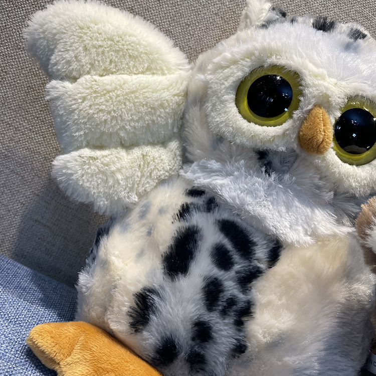 Cú Nhồi Bông Mềm Mại Màu Trắng Tuyết / Bạch Tuyết / Cú Mèo