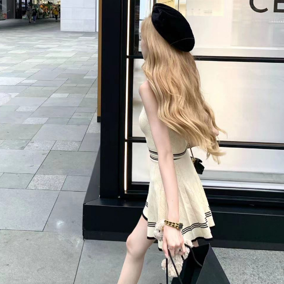 Set Áo Khoác Cardigan Dài Tay + Chân Váy Xếp Ly Lưng Cao Thời Trang Dành Cho Nữ