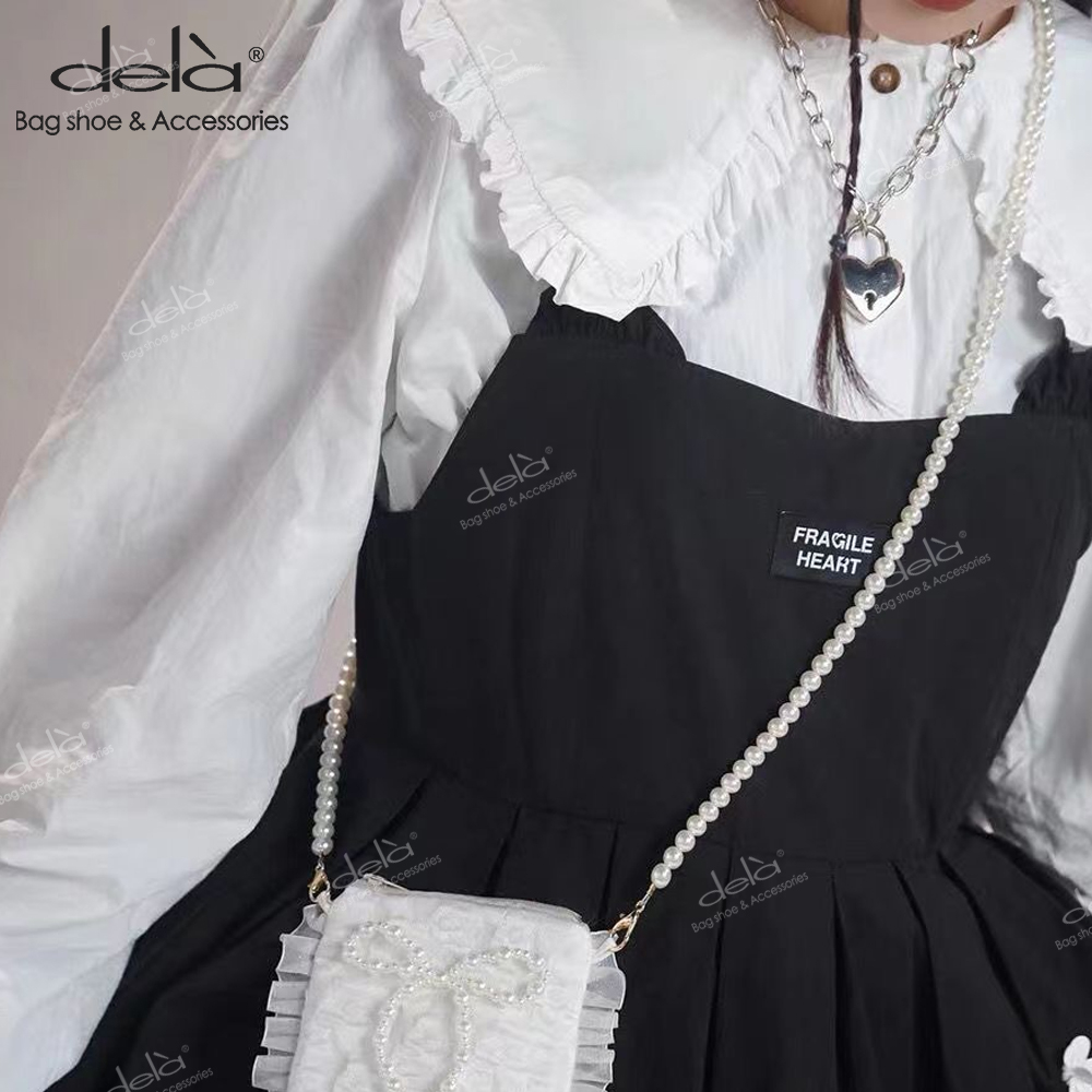 Dela Dây Đeo Túi Xách Đính Ngọc Trai Thời Trang Dành Cho Nữ