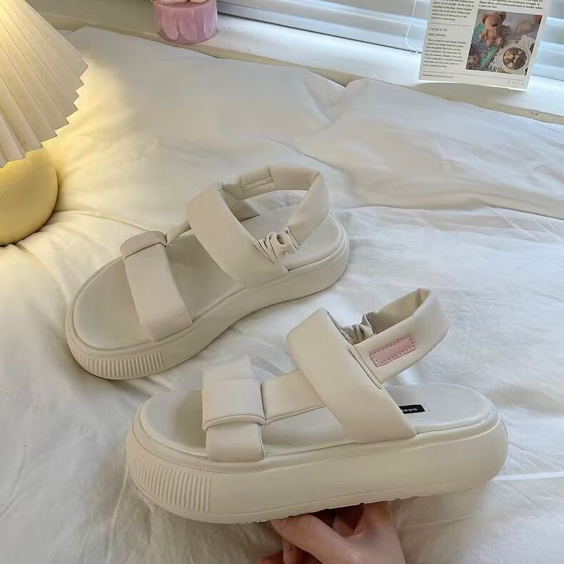 Xăng đan nơ nữ giày La Mã đế dày mẫu mới mùa hè 2023