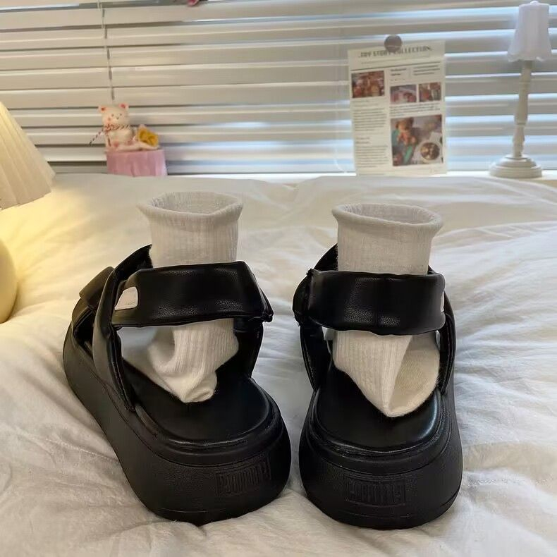 Xăng đan nơ nữ giày La Mã đế dày mẫu mới mùa hè 2023