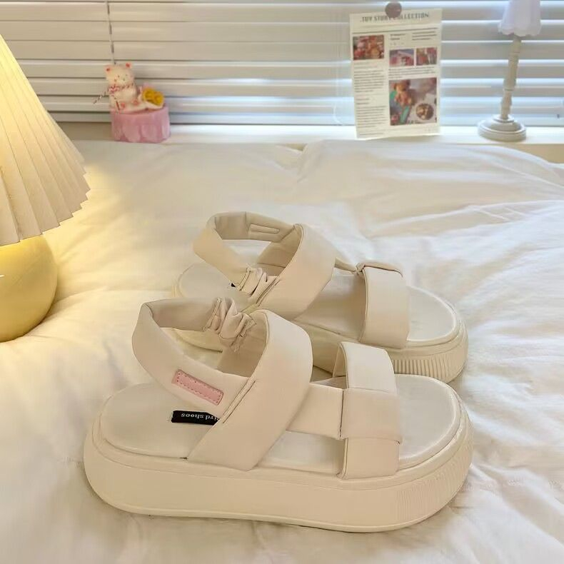 Xăng đan nơ nữ giày La Mã đế dày mẫu mới mùa hè 2023