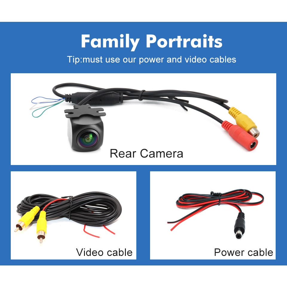 Bộ Camera Chiếu Hậu Cho Xe Hơi 4K AHD 1080P Hỗ Trợ Tầm Nhìn Ban Đêm Xoay 180 Độ