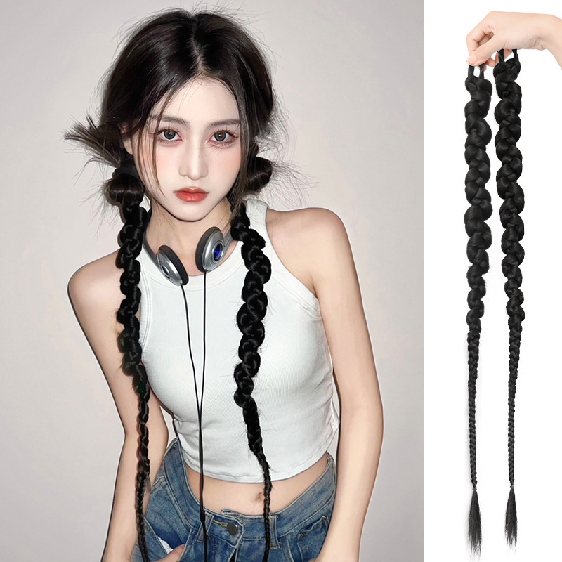 Tóc giả thắt bím dài đẹp cho nữ Koty Beauty, tóc tết giả thắt bính