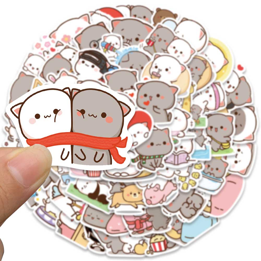 Set 60 Sticker Hoạt Hình Dán Ván Trượt Chống Thấm Nước