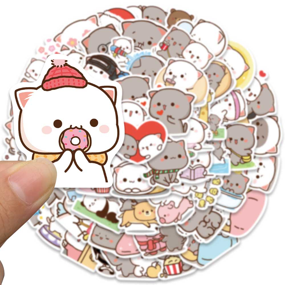 Set 60 Sticker Hoạt Hình Dán Ván Trượt Chống Thấm Nước