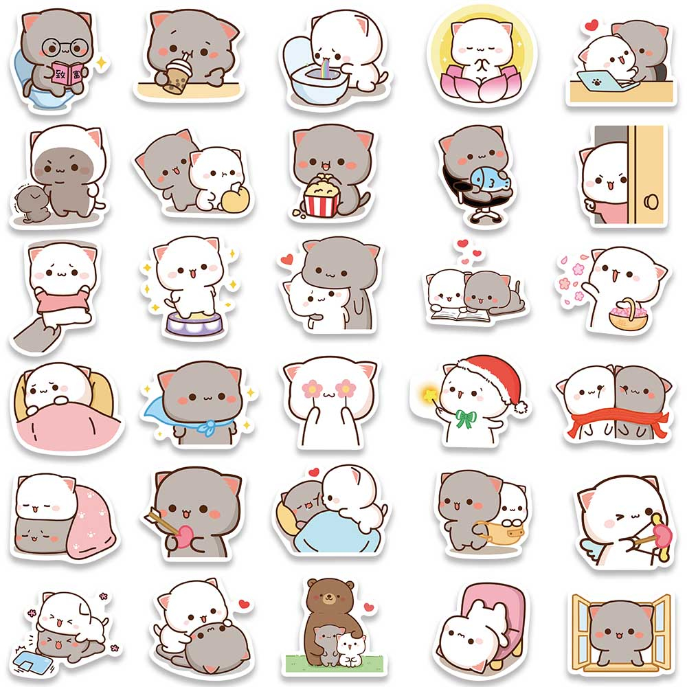 Set 60 Sticker Hoạt Hình Dán Ván Trượt Chống Thấm Nước