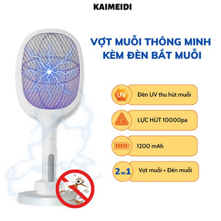 Vợt muỗi thông minh KAIMEIDI tự động 2 trong 1 có đèn bắt muỗi ánh sáng tím với màng bảo vệ an toàn cho trẻ em