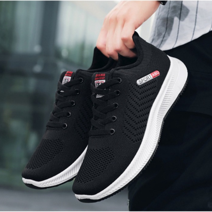 Giày Thể Thao Dệt Kim Thoáng Khí Thoải Mái Chống Mòn Thời Trang Mùa Thu Cho Nam