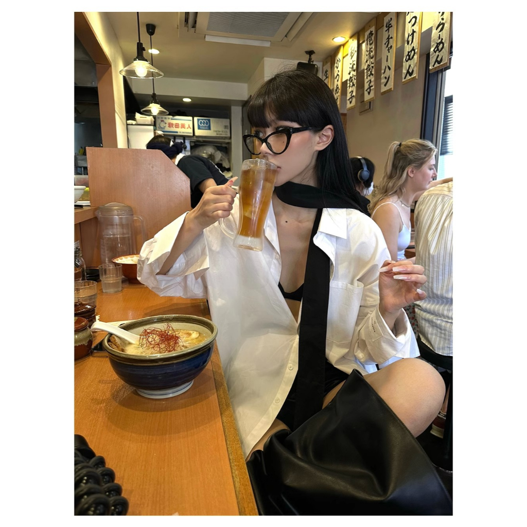 Áo Sơ Mi Dáng Rộng Thiết Kế Đơn Giản Thời Trang Mùa Hè Cho Nữ