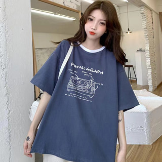 Áo Thun Tay Dài Giả Hai Lớp Thiết Kế Phong Cách Hàn Quốc Cho Nữ