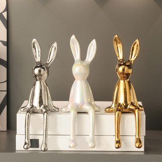 Bộ sưu tập tượng thỏ Thủ công Glaze Hình động vật trang trí cho