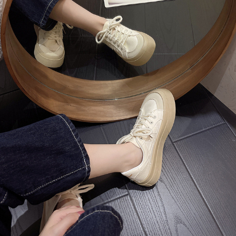 Giày thể thao YAOLI vải canvas đế dày dáng mỏng thời trang trẻ trung dành cho nữ