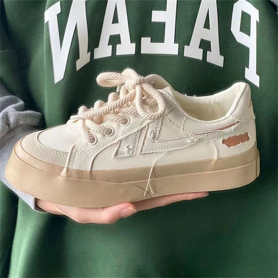 Giày thể thao YAOLI vải canvas đế dày dáng mỏng thời trang trẻ trung dành cho nữ