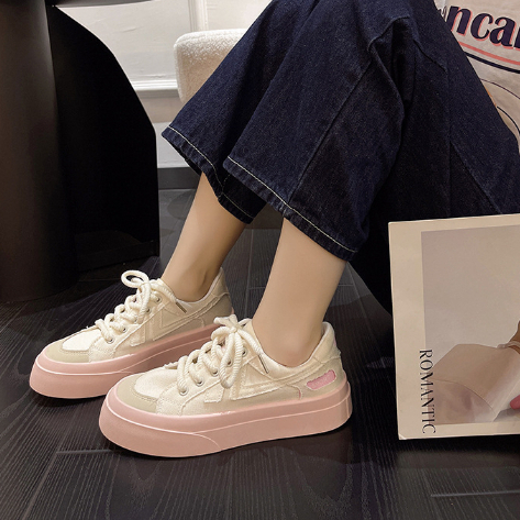 Giày thể thao YAOLI vải canvas đế dày dáng mỏng thời trang trẻ trung dành cho nữ