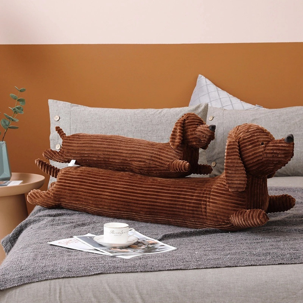 Gối Ôm Hình Thú Dachshund - Gối Ôm Chó Dachshund  Mềm Bền Đồ Chơi Thú Nhồi Bông Cho Ghế Sofa Trang Trí Nhà - LUCKYBABY