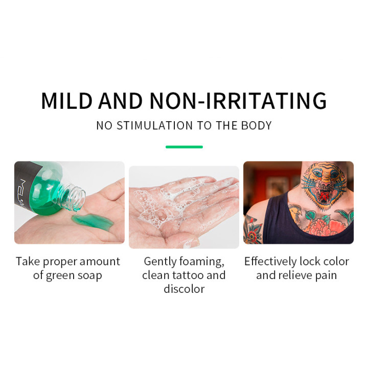 Hình Xăm Xanh Xà Phòng Chuyên Nghiệp Dịu Nhẹ Chăm Sóc Sau Dung Dịch Vệ Sinh Tiếp Liệu Cho Nam Nữ 300Ml