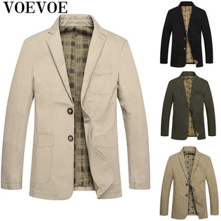 Áo Khoác Blazer Chất Liệu Cotton Thời Trang Công Sở Cho Nam