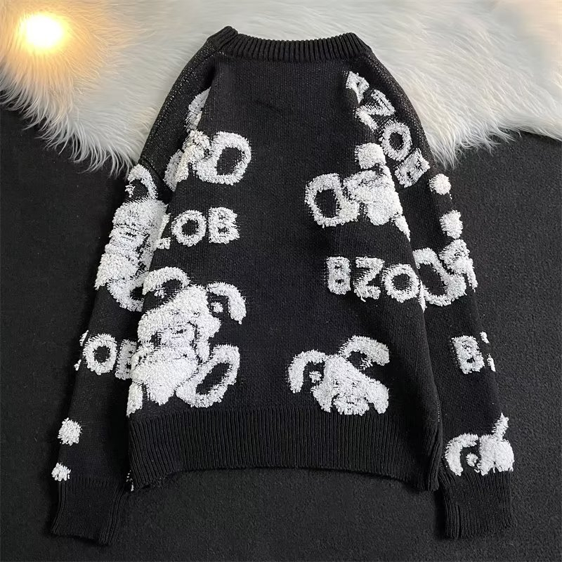 Áo len thêu trung tính áo len nam giáng sinh unisex phong cách hàn quốc áo sweater form rộng simple đồ đôi fashion áo sweater trơn