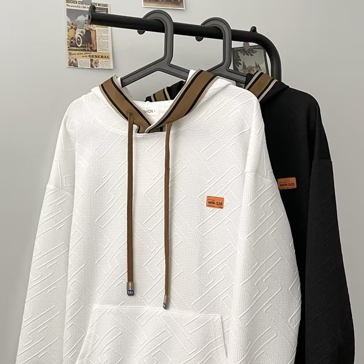 Áo Hoodie Dáng Rộng Phong Cách Hàn Quốc Đơn Giản Chất Lượng Cao Cho Nam