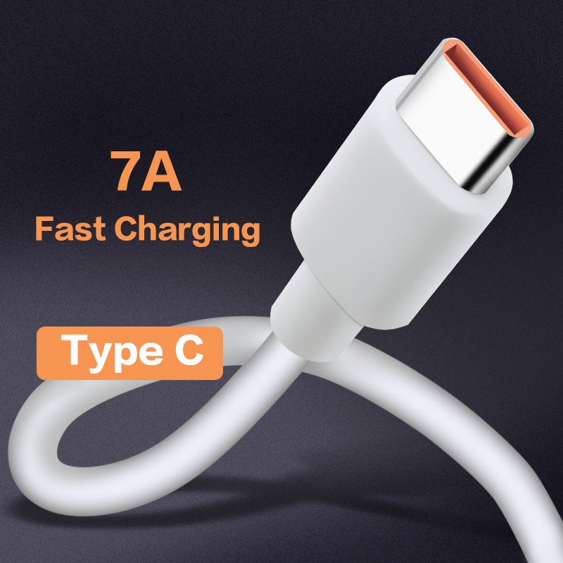 Cáp usb 7a 100w loại c cáp sạc siêu nhanh cho huawei mate 40 30 xiaomi samsung sạc nhanh cáp sạc usb dây dữ liệu