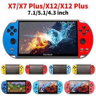Máy chơi game cầm tay x7 plus / x12 plus màn hình hd video retro game console built-in 10000+ trò chơi miễn phí cho trẻ em gift game player