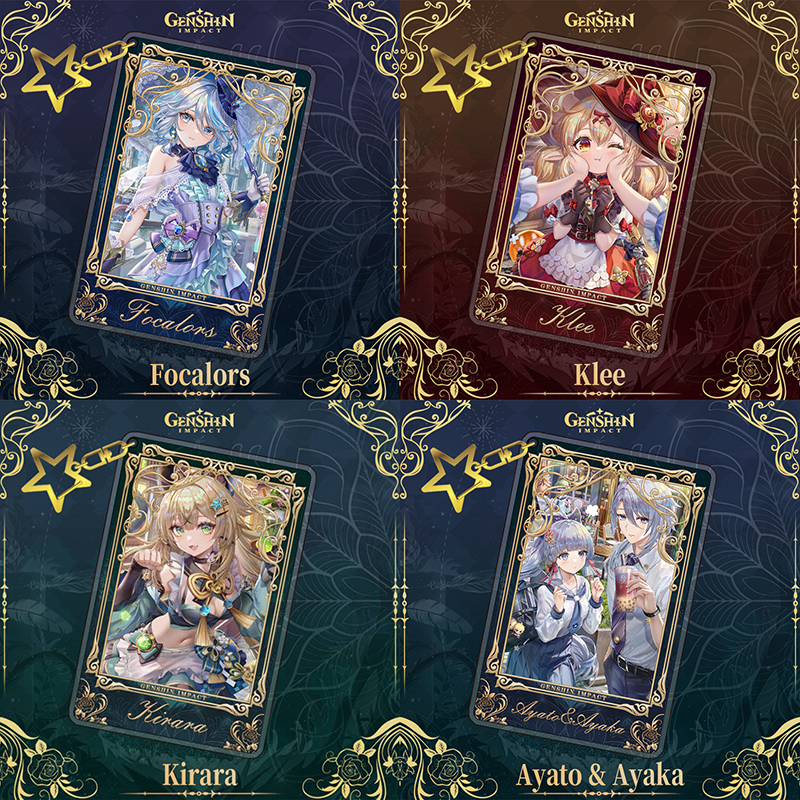 Genshin impact focalors keychain dress style interlayer key chain mặt dây chuyền