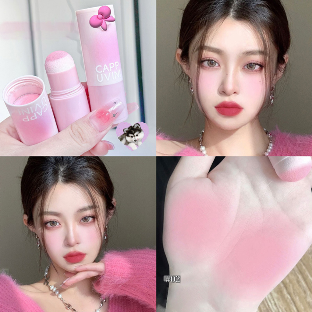 Phấn má hồng CAPPUVINI dạng lì không nhăn 6g