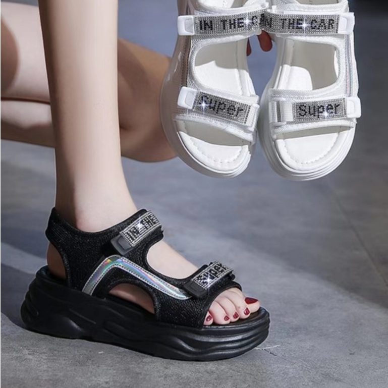 FEIJIANU dép sandal nữ giày sandal nữ dép đế cao đi biển Thoải Mái Xinh Xắn 30Z230725010