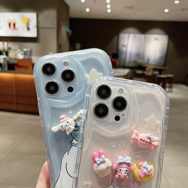 For iphone 15 14 12 11 13 pro x xs max xr 7 8 plus phone case soft trong suốt cinamoroll