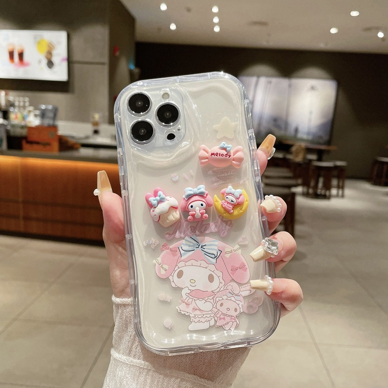 For iphone 15 14 12 11 13 pro x xs max xr 7 8 plus phone case soft trong suốt cinamoroll