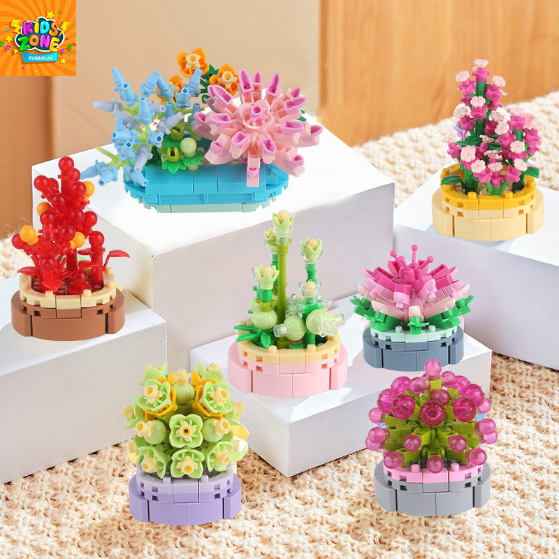 Đồ Chơi Lắp Ráp Mô Hình Chậu Hoa Mô Phỏng Nhiều Phong Cách Có Sẵn
