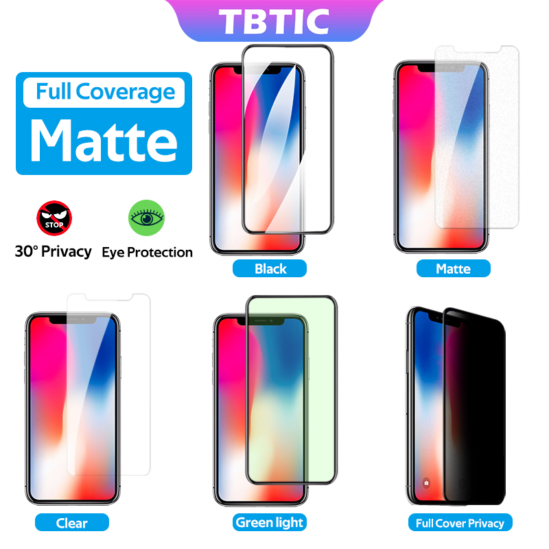 TBTIC Kính Cường Lực Bảo Vệ Màn Hình hd Cho iphone 15 14 13 12 11 pro max mini xr x xs max 8 7 plus