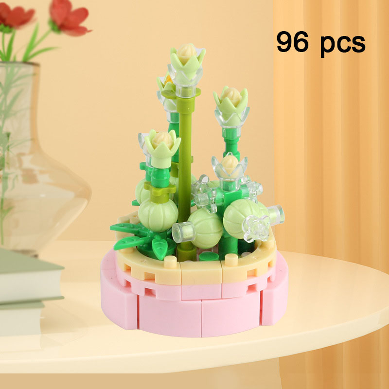 Đồ Chơi Lắp Ráp Mô Hình Chậu Hoa Mô Phỏng Nhiều Phong Cách Có Sẵn
