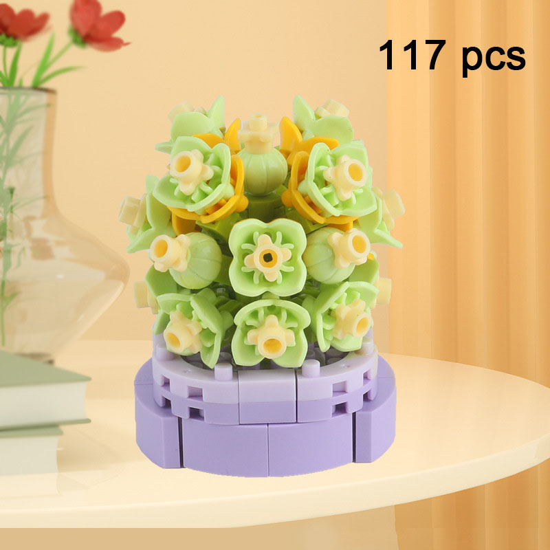 Đồ Chơi Lắp Ráp Mô Hình Chậu Hoa Mô Phỏng Nhiều Phong Cách Có Sẵn