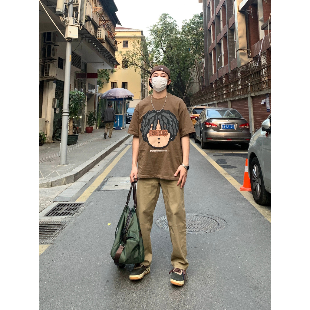 Áo Thun Cotton Ngắn Tay Dáng Rộng In Hình Phong Cách Hip Hop Cá Tính Cho Nam