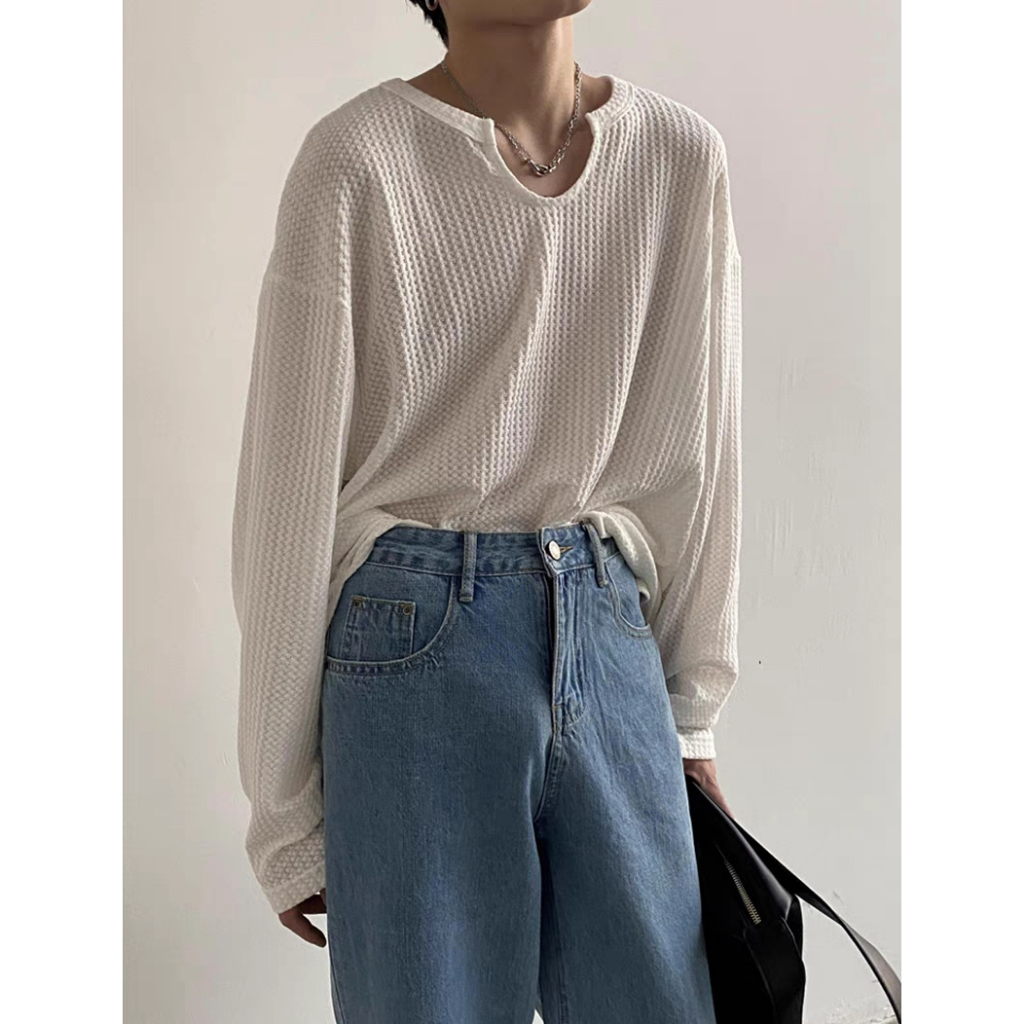 Áo Thun Tay Dài Dáng Rộng Thời Trang Cho Cả Nam Và Nữ