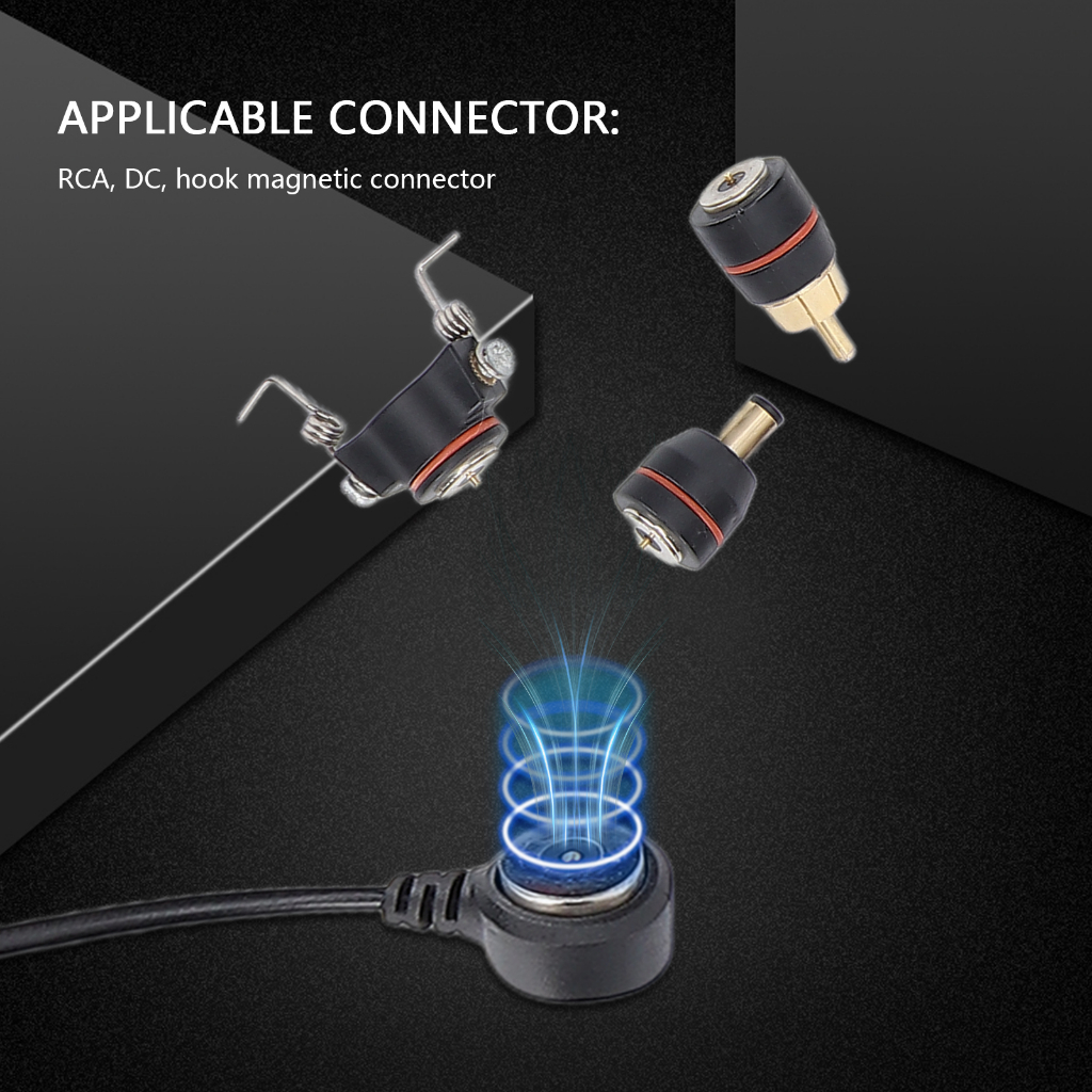 Hình Xăm Mạnh Kẹp Nam Châm Dây Phụ Kiện Cho Từ Tính RCA DC Móc Kết Nối 2m
