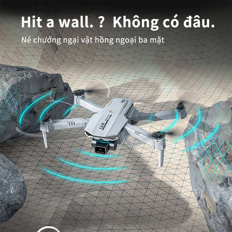 FlycamFlycam XT1 4k DRONE Máy ảnh kép 4K áy bay không người lái chụp ảnh trên không có thể gập lại tiêu điểm tự động