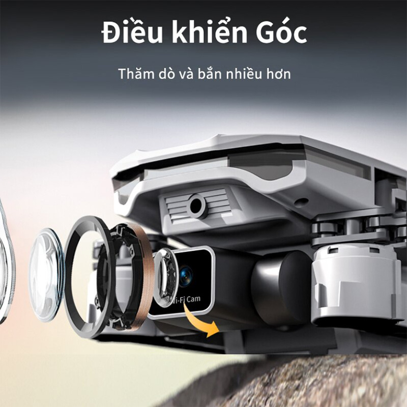 FlycamFlycam XT1 4k DRONE Máy ảnh kép 4K áy bay không người lái chụp ảnh trên không có thể gập lại tiêu điểm tự động