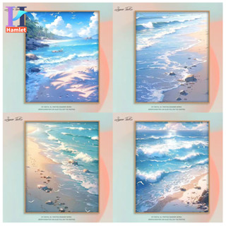  Hamlet【30*40cm tranh tô màu theo số tô màu tay tranh sơn dầu phong cảnh bờ biển phong cách ins tranh phòng ngủ tranh trang trí 
