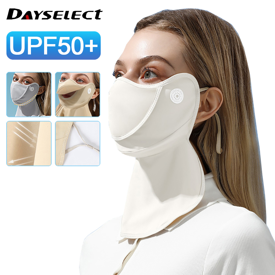 Khẩu Trang Che Mặt Bằng Vải Mềm Thoáng Khí Chống Tia UV