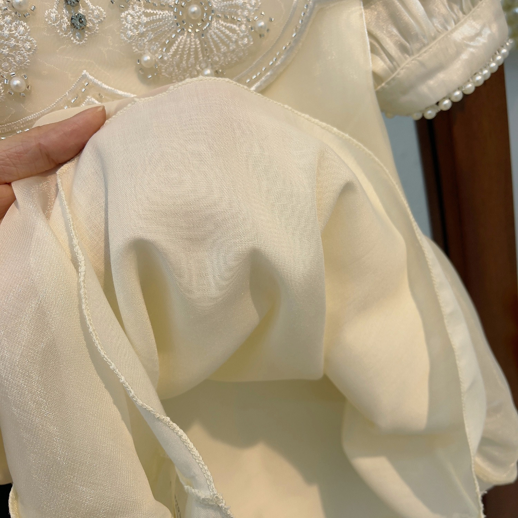 Váy cho bé gái mùa hè váy công chúa trẻ em cloud shoulder Váy sườn xám