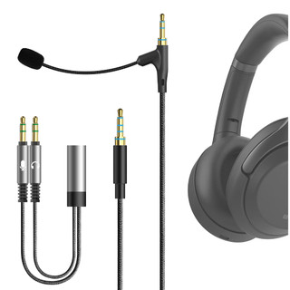 Cáp Tai Nghe Geekria Có Boom Mic Cho Sony WH-ULT900N WH-1000XM5 WH-1000XM4 WH-1000XM3 Tai Nghe, Cáp AUX Nam Sang Nam 3.5mm (5.6 ft)