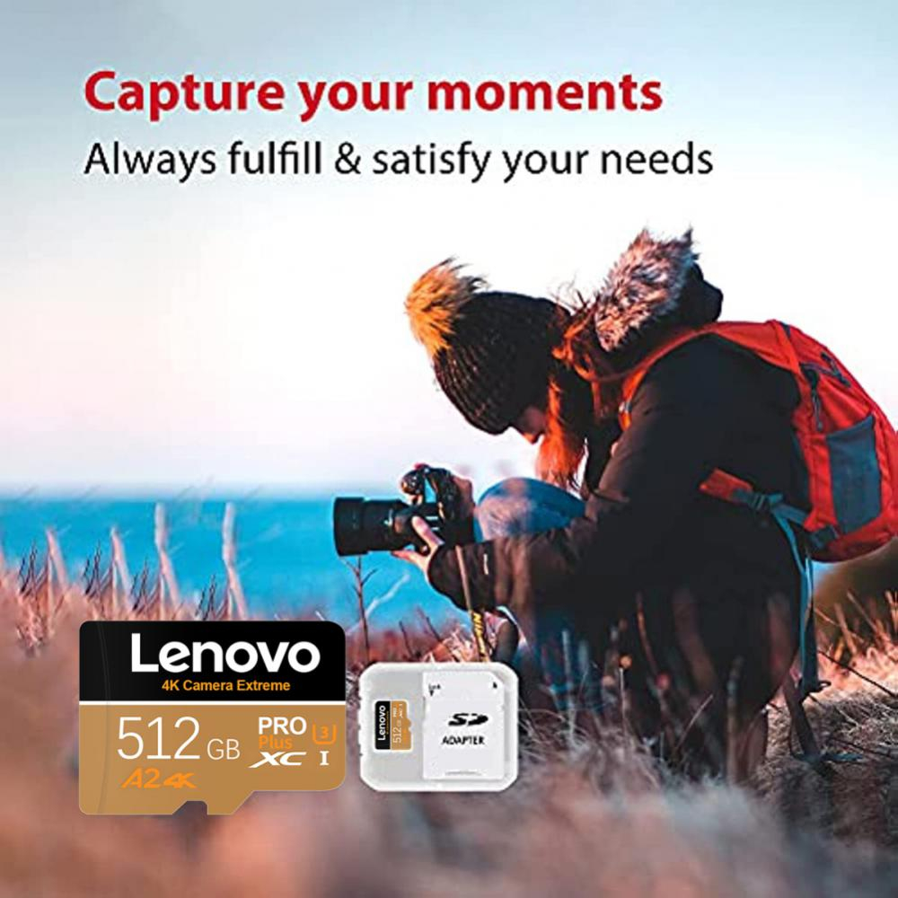 Lenovo 2tb micro tf sd card 1tb 512gb 256gb thẻ nhớ sd / tf flash v30 máy ảnh tốc độ caocartão de memória cho máy ảnh điện thoại