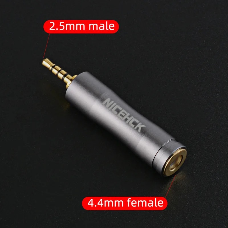 Bộ chuyển đổi tai nghe NiceHCK HIFI Cắm 4.4mm Nữ sang 3.5mm 2.5mm Đầu nối dây nam