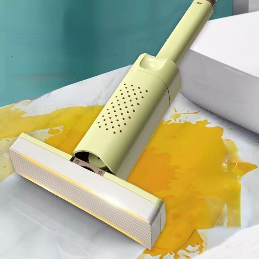 Cây lau kính tự vắt mini gấp gọn - Cây Lau Nhà Mini - Màu Xanh Thấm Nước Mạnh Cho Bếp Phòng Tắm Xe Hơi - Oxygen072