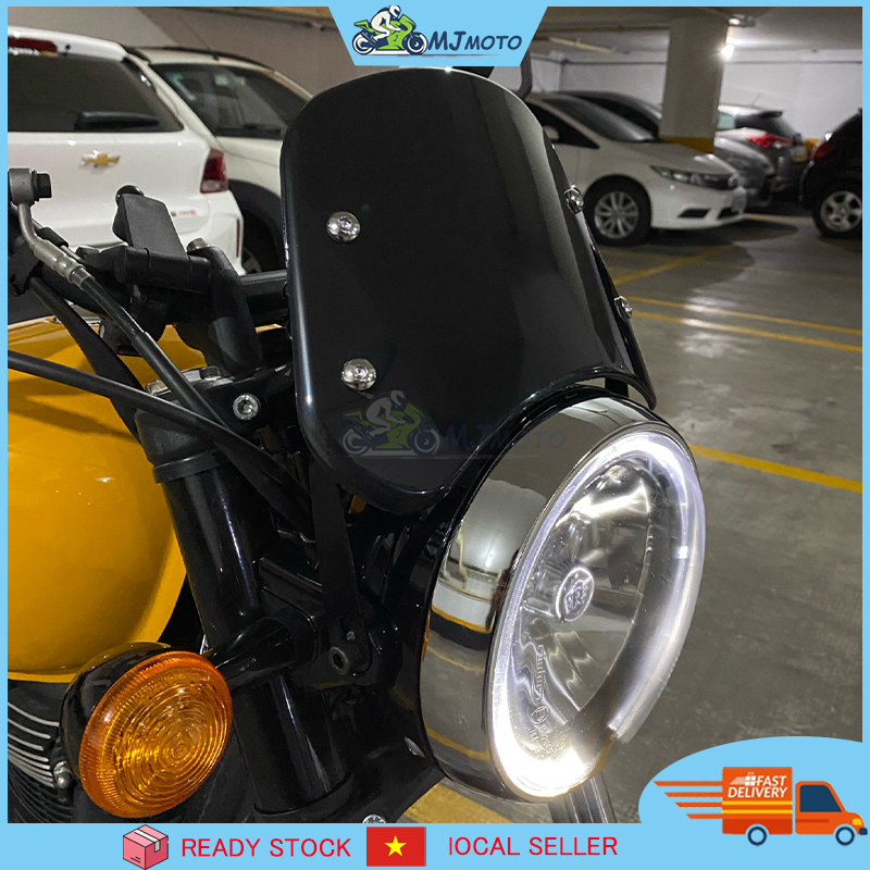 Kit bao gồm đèn pha, đèn tín hiệu, kính chắn gió, giá đỡ đèn pha phổ thông cho xe máy