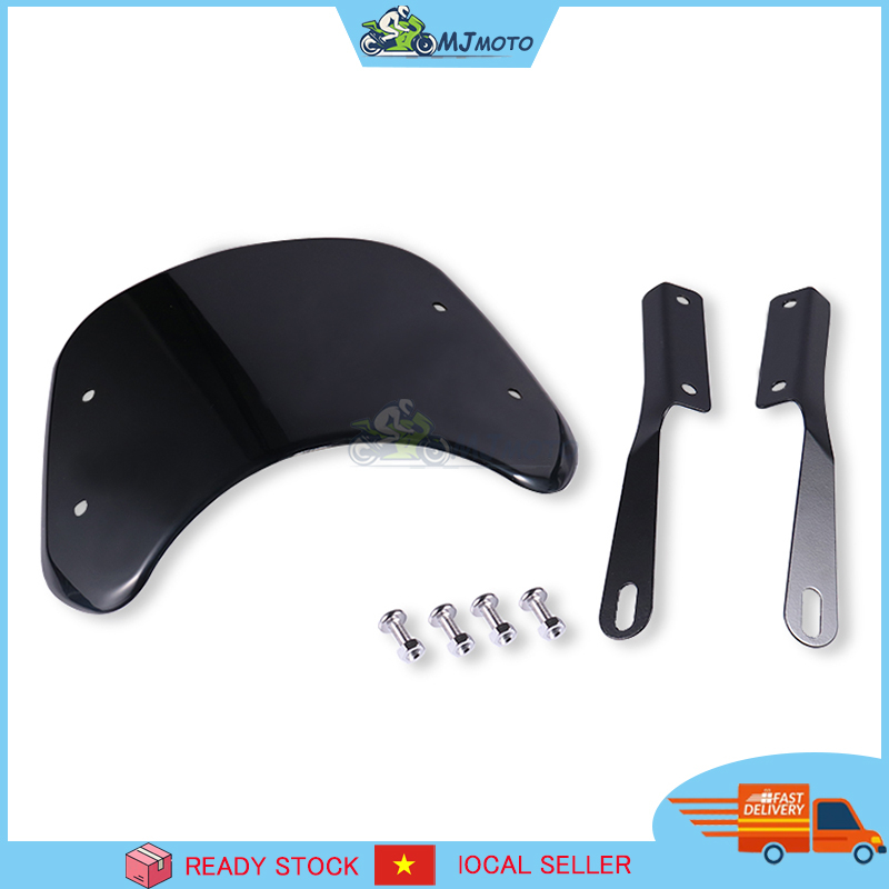 Kit bao gồm đèn pha, đèn tín hiệu, kính chắn gió, giá đỡ đèn pha phổ thông cho xe máy