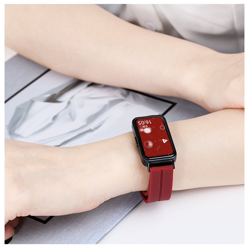 Dây đeo silicon có khóa từ tính cho huawei watch fit 2 fit2 sport straps bracelet smart watch replacement wristband accessories